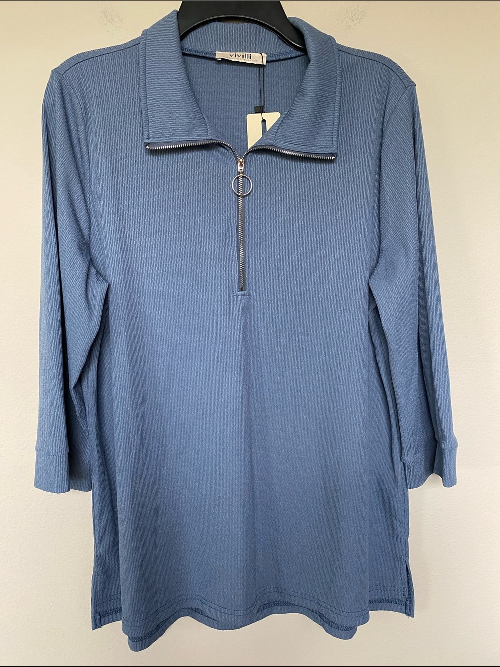 Vivilli Light Blue 1/4 Zip Top